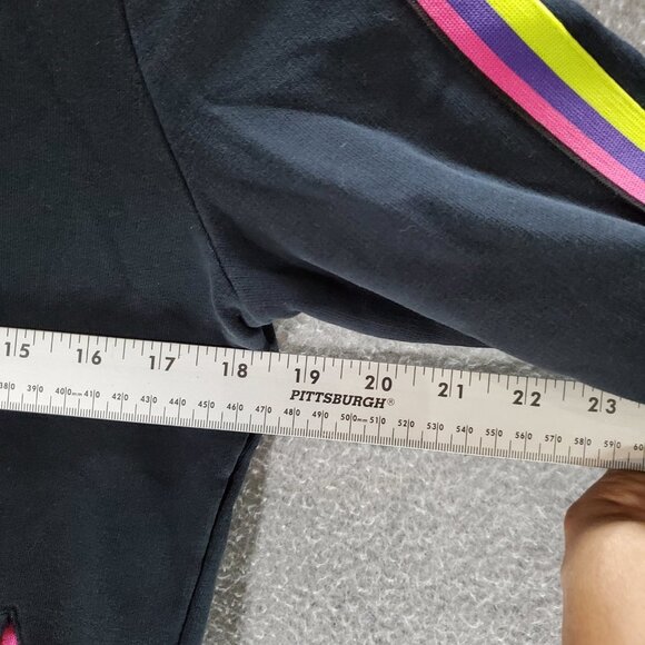 Puma Women Jacket Medium Black Yellow Pink Neon‎ Rudolf Dassler 40 Logo Full Zip - Picture 3 of 11